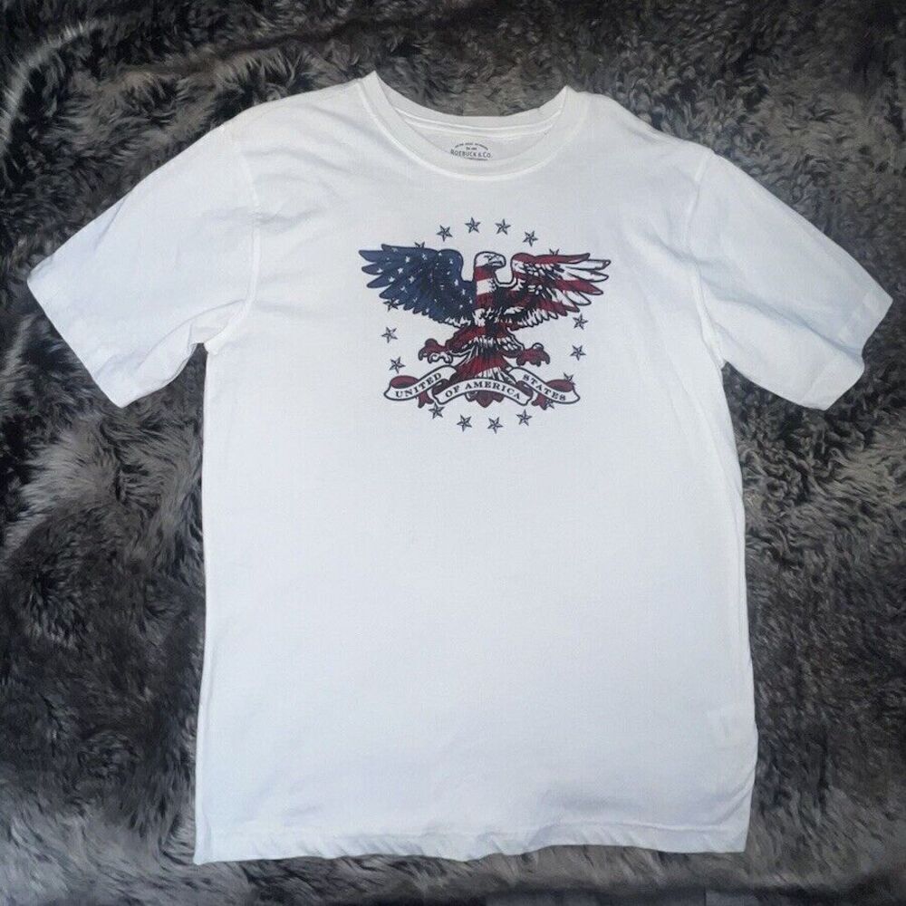 Vintage Roebuck & Co. Bald Eagle T Shirt, Junior X-Large,Sleeve Unisex - Picture 14 of 14